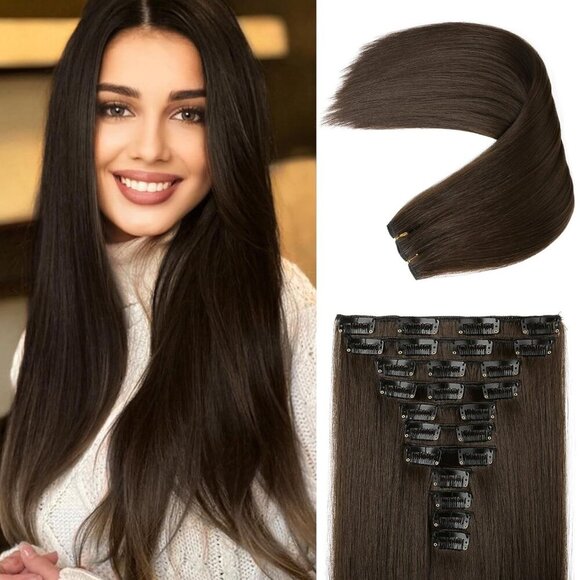 Other - Hair Extensions, 11PCS Clip in Hair Extensions 28" Long Straight hair extensions